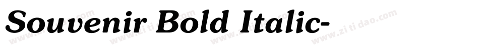 Souvenir Bold Italic字体转换